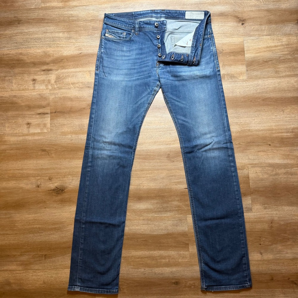 Diesel Safado-R Jeans Mens 34x34 Blue Regular Slim Straight Stretch Denim R13M8